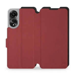 Hülle für OPPO A78 5G - Farbe Dunkelrot mit Schwarz