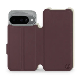 Hülle für Google Pixel 10 - Farbe Burgund mit Platin