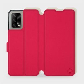 Hülle für OPPO A74 - Farbe Rot mit Platin