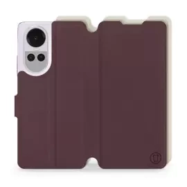 Hülle für OPPO Reno 10 Pro 5G - Farbe Burgund mit Platin