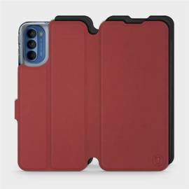 Hülle für Motorola Moto G41 - Farbe Dunkelrot mit Schwarz