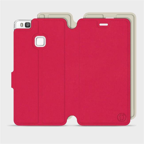 Hülle für Huawei P9 Lite - Farbe Rot mit Platin