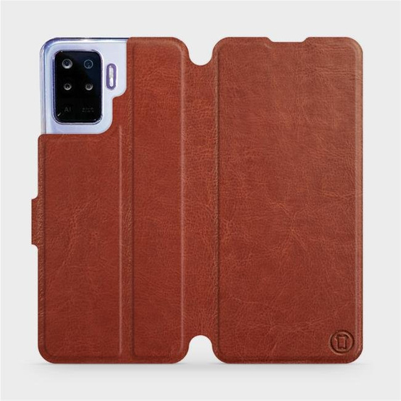 Hülle für OPPO Reno 5 Lite - Farbe Brown&Orange