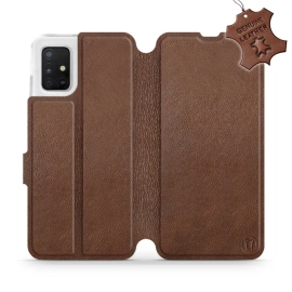Hülle für Samsung Galaxy A51 - Farbe Brown Leather