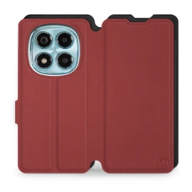 Hülle für Xiaomi Redmi Note 14 Pro 4G - Farbe Dunkelrot mit Schwarz