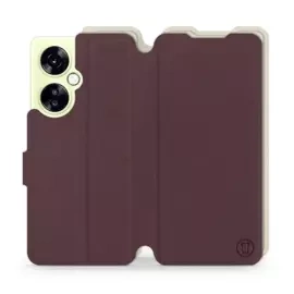 Hülle für OnePlus Nord CE 3 Lite 5G - Farbe Burgund mit Platin