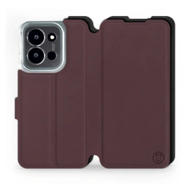 Hülle für Xiaomi Poco C85 5G - Farbe Burgund mit Schwarz