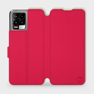 Hülle für Realme 8 Pro - Farbe Rot mit Platin