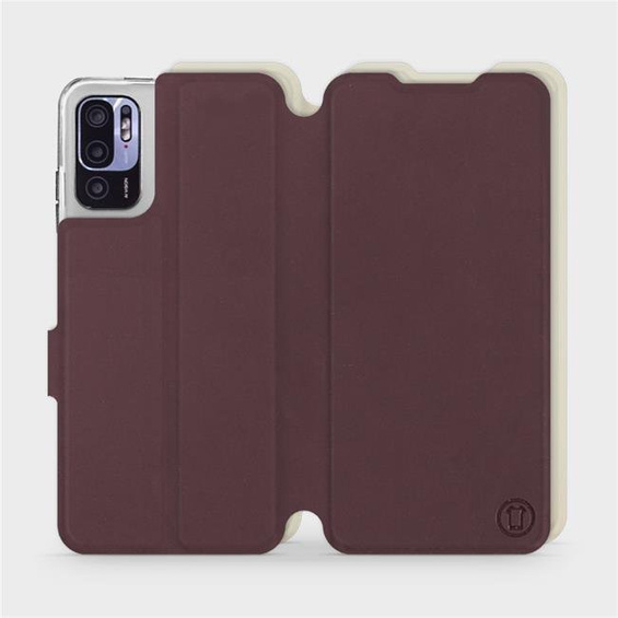 Hülle für Xiaomi Redmi Note 10 5G - Farbe Burgund mit Platin