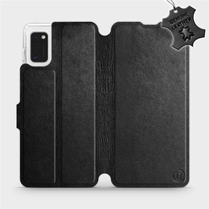 Hülle für Samsung Galaxy A41 - Farbe Black Leather