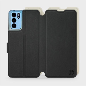 Hülle für OPPO Reno 6 5G - Farbe Schwarz mit Platin