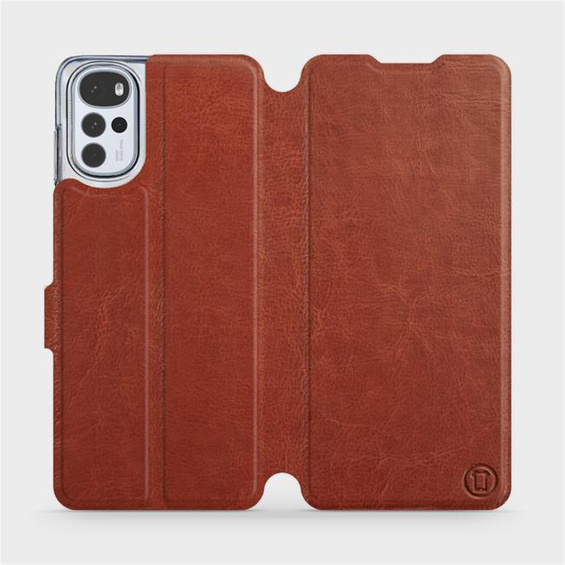 Hülle für Motorola Moto G22 - Farbe Brown&Orange