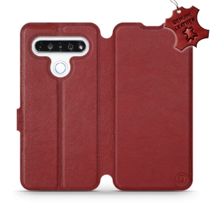 Hülle für LG K61 - Farbe Dark Red Leather
