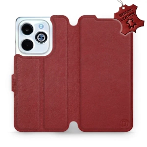 Hülle für Infinix HOT 40i - Farbe Dark Red Leather
