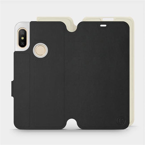 Hülle für Xiaomi Mi A2 Lite - Farbe Schwarz mit Platin