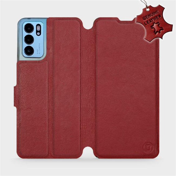 Hülle für OPPO Reno 6 5G - Farbe Dark Red Leather