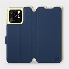 Hülle für Xiaomi POCO C40 - Farbe Marineblau mit Platin