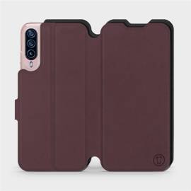 Hülle für HTC Desire 22 Pro - Farbe Burgund mit Schwarz