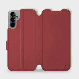 Hülle für Samsung Galaxy A14 4G - Farbe Dunkelrot mit Platin