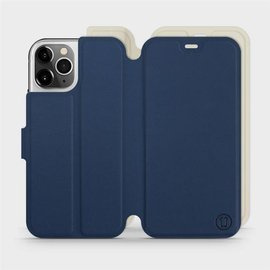 Hülle für Apple iPhone 12 Pro - Farbe Marineblau mit Platin