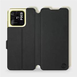 Hülle für Xiaomi POCO C40 - Farbe Schwarz mit Platin