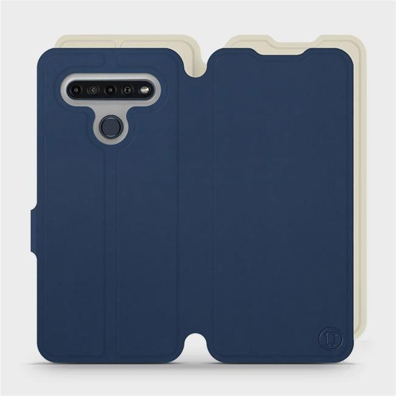 Hülle für LG K61 - Farbe Marineblau mit Platin