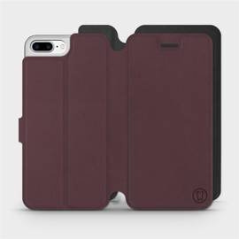 Hülle für Apple iPhone 7 Plus - Farbe Burgund mit Schwarz