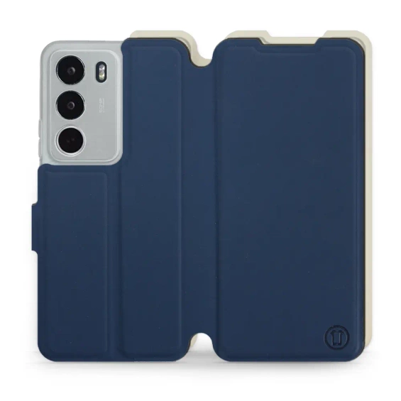 Hülle für Realme P3 lite - Farbe Marineblau mit Platin