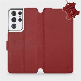 Hülle für Samsung Galaxy S21 Ultra - Farbe Dark Red Leather