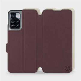 Hülle für Xiaomi Redmi Note 11 Pro - Farbe Burgund mit Platin