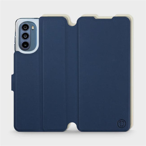 Hülle für Motorola Moto G62 5G - Farbe Marineblau mit Platin