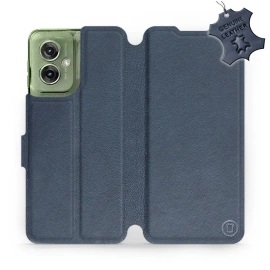 Hülle für Motorola Moto G55 5G - Farbe Blue Leather