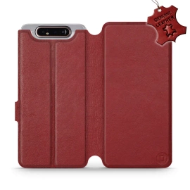 Hülle für Samsung Galaxy A80 - Farbe Dark Red Leather