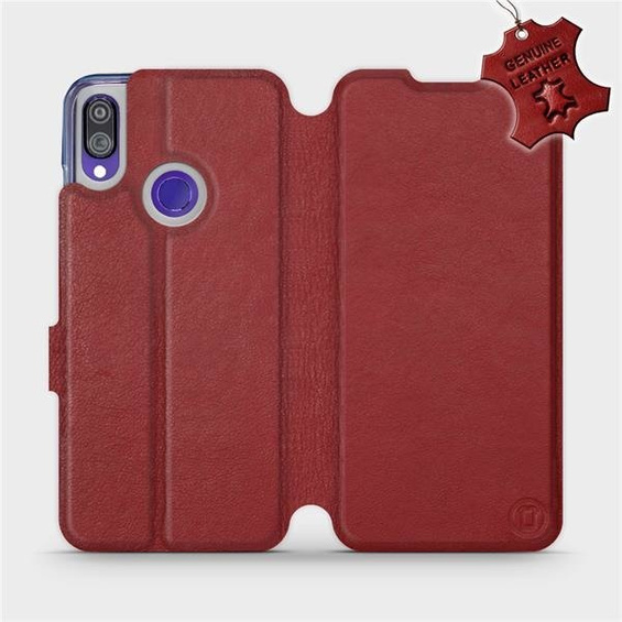 Hülle für Xiaomi Redmi Note 7 - Farbe Dark Red Leather