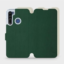 Hülle für HTC Desire 20 Pro - Farbe Grün mit Platin