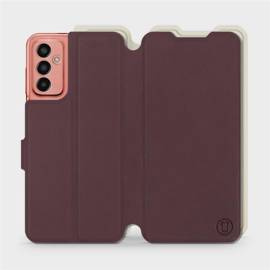 Hülle für Samsung Galaxy M13 - Farbe Burgund mit Platin