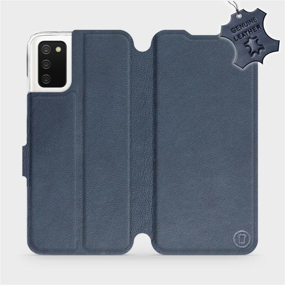 Hülle für Samsung Galaxy A02S - Farbe Blue Leather