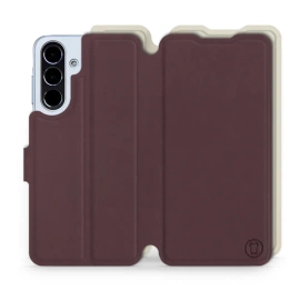 Hülle für Samsung Galaxy A56 5G - Farbe Burgund mit Platin