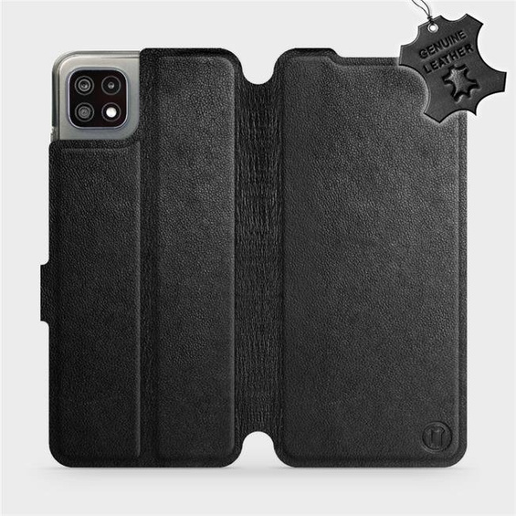 Hülle für Samsung Galaxy A22 5G - Farbe Black Leather