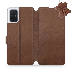 Hülle für Samsung Galaxy A71 - Farbe Brown Leather