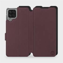 Hülle für Samsung Galaxy A22 4G - Farbe Burgund mit Schwarz
