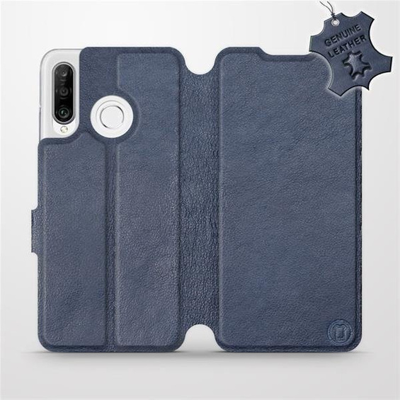 Hülle für Huawei P30 Lite - Farbe Blue Leather