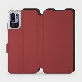 Hülle für Xiaomi Redmi Note 10 5G - Farbe Dunkelrot mit Schwarz