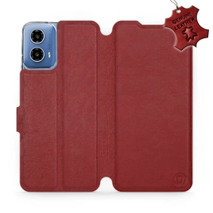Hülle für Motorola Moto G34 5G - Farbe Dark Red Leather