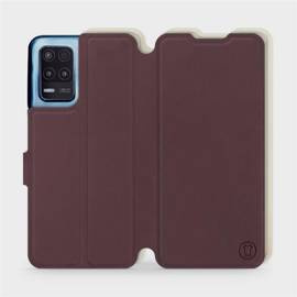 Hülle für Realme 8 5G - Farbe Burgund mit Platin