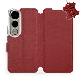 Hülle für Vivo V50 Lite - Farbe Dark Red Leather