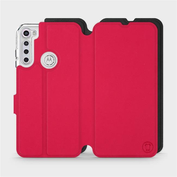 Hülle für Motorola One Fusion Plus - Farbe Rot mit Schwarz