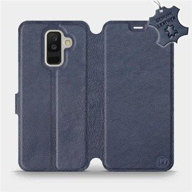 Hülle für Samsung Galaxy A6 Plus 2018 - Farbe Blue Leather
