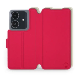 Hülle für Realme Note 60 - Farbe Rot mit Platin