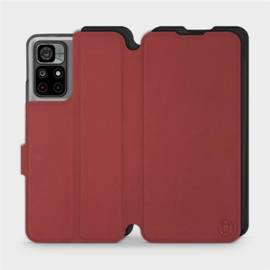 Hülle für Xiaomi Redmi Note 11 - Farbe Dunkelrot mit Schwarz
